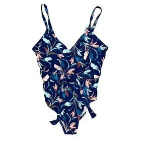 New Mynah Womens‎ Exotic Leaf One Piece Swimsuit 22W Lush Leaves